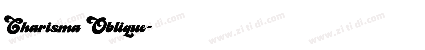Charisma Oblique字体转换